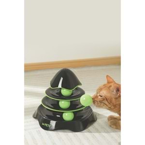 20639399 M-PETS ROCKET PLAY TOWER KEDİ OYUNCAĞI BLACK/GREEN