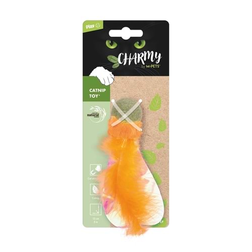 20640599 M-PETS CHARMY FIREFLY CATNİPLİ KEDİ OYUNCAĞI ORANGE