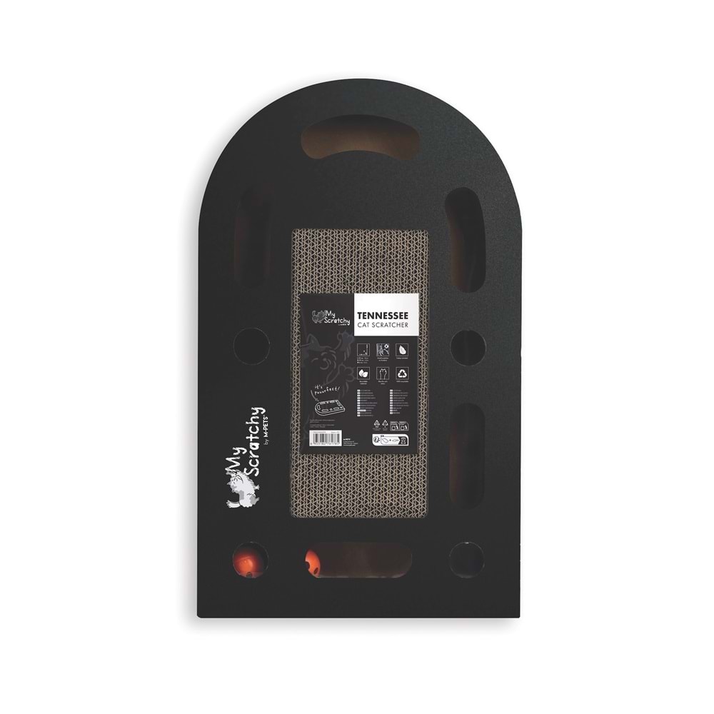 20644799 M-PETS MY SCRATCHY TENNEESSEE KARTON TIRMALAMA BLACK