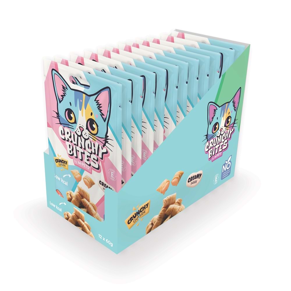 20645999 M-PETS CRUNCHY BITES SOMONLU KEDİ ÖDÜLÜ 60GR