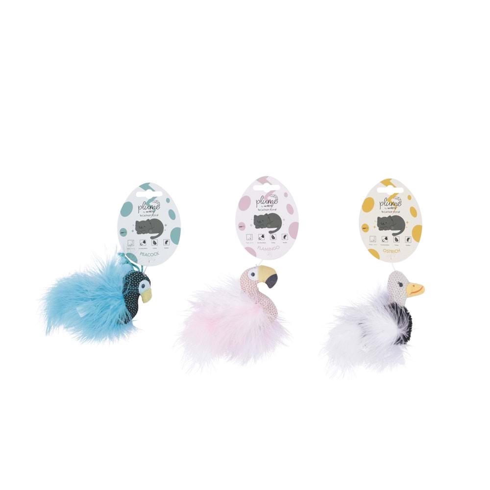 20647199 M-PETS PLUME PEAOCK CATNİPLİ KEDİ OYUNCAĞI BLUE