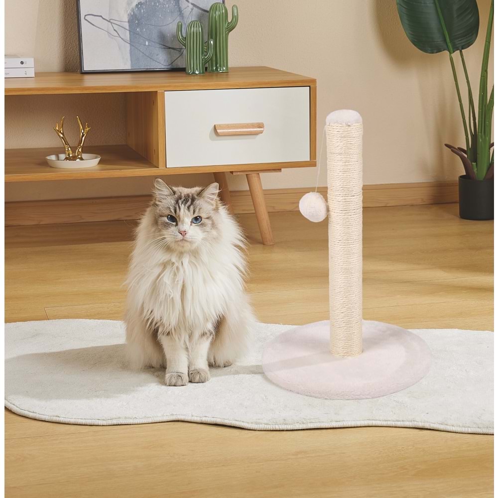 20648099 M-PETS MY SECOND PONPONLU KEDİ TIRMALAMA WHİTE