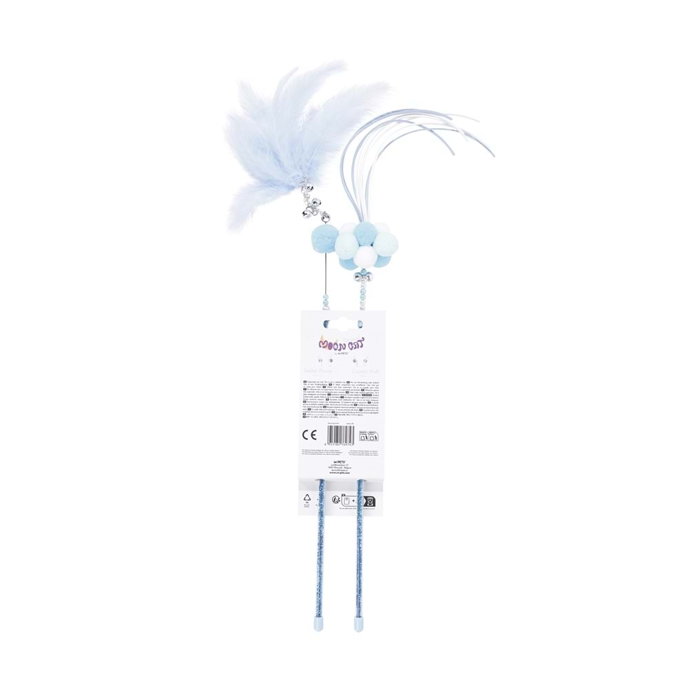 20651099 M-PETS MOONCAT KEDİ OYUNCAĞI OLTA BLUE 2Lİ SET