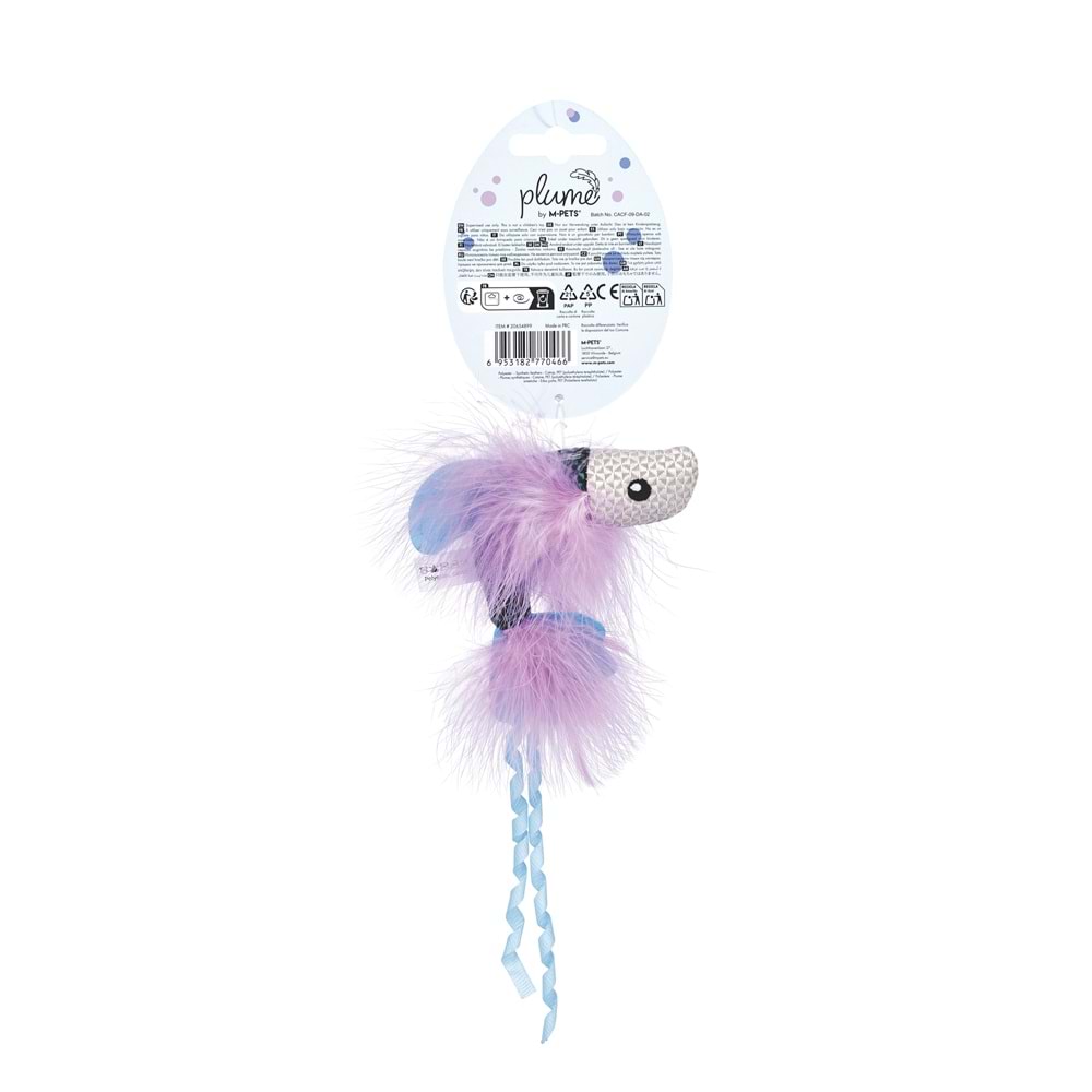 20654899 M-PETS PLUME BLUE FİSH CATNİPLİ KEDİ OYUNCAĞI