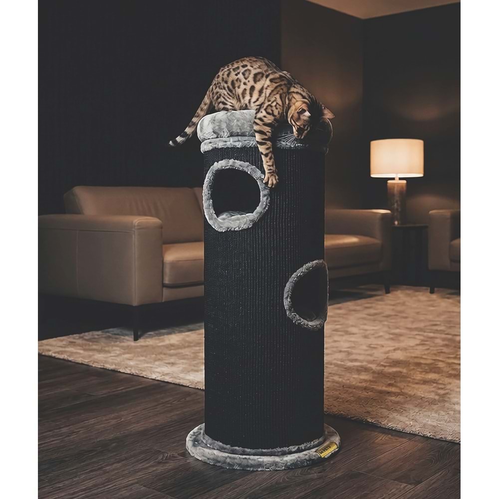 20656199 M-PETS PANTHER PREMİUM BURROW KEDİ TIRMALAMA GREY