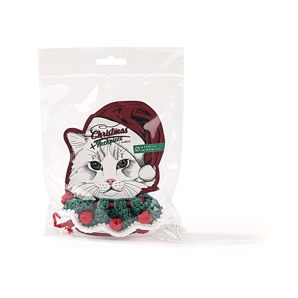 20803999 M-PETS CHRISTMAS KEDİ KOLYESİ GREEN