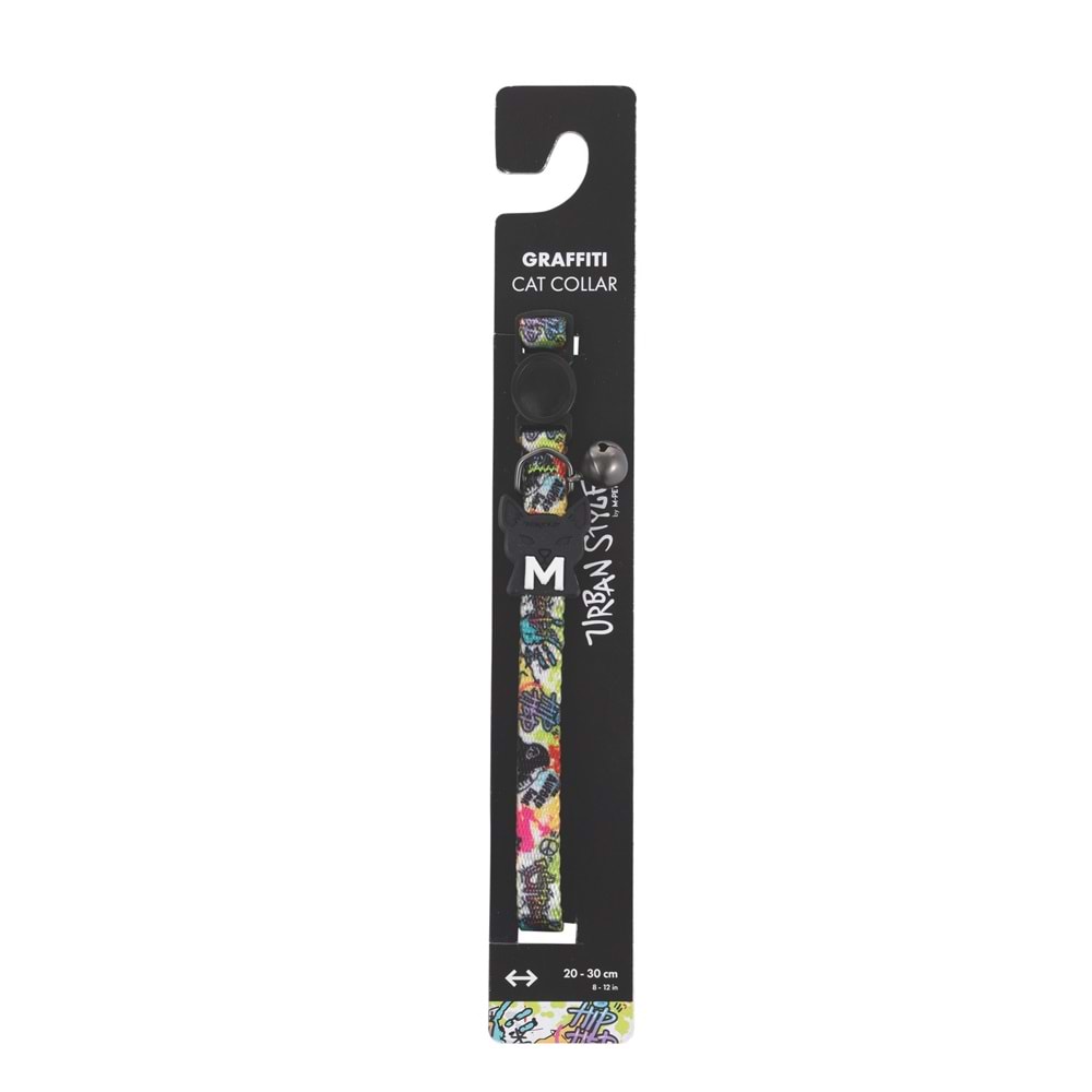 20804699 M-PETS URBAN STYLE GRAFFITI KEDİ BOYUN TASMASI