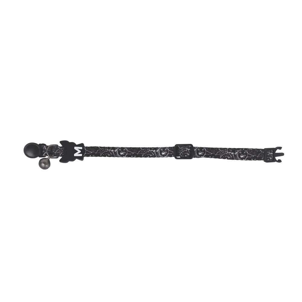 20804799 M-PETS URBAN STYLE FREESTYLE BLACK/WHİTE KEDİ BOYUN TASMASI