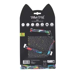 20804999 M-PETS URBAN STYLE DNA KEDİ GÖĞÜS TASMASI SET