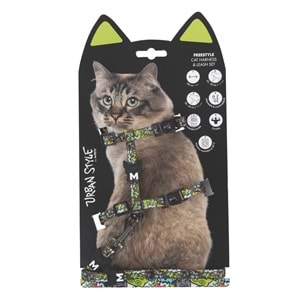 20805399 M-PETS URBAN STYLE FREESTYLE MULTİCOLOR KEDİ GÖĞÜS TASMASI SET