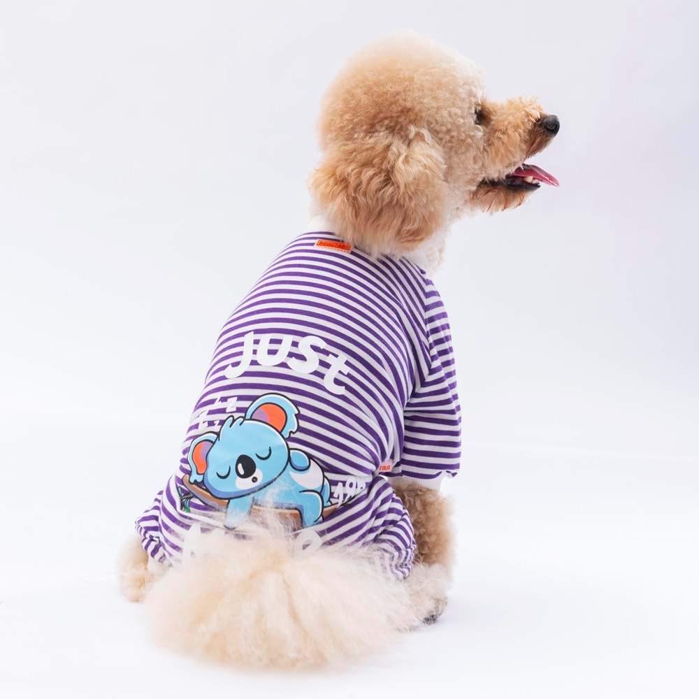 24904-PAWSTAR MOR JUST MORE PİJAMA TULUM 5Lİ SET(M-L-L-XL-2XL)