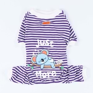 24904-PAWSTAR MOR JUST MORE PİJAMA TULUM 5Lİ SET(M-L-L-XL-2XL)