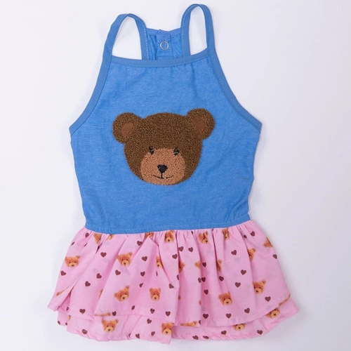 26312-PAWSTAR COZİE BEAR DENİM ELBİSE 5Lİ SET (S-M-L-L-XL)