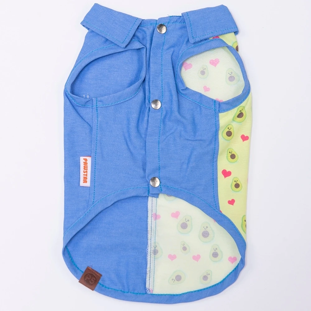 26408-PAWSTAR AVO BLİSS DESENLİ DENİM GÖMLEK 5Lİ SET (M-L-L-XL-2XL)