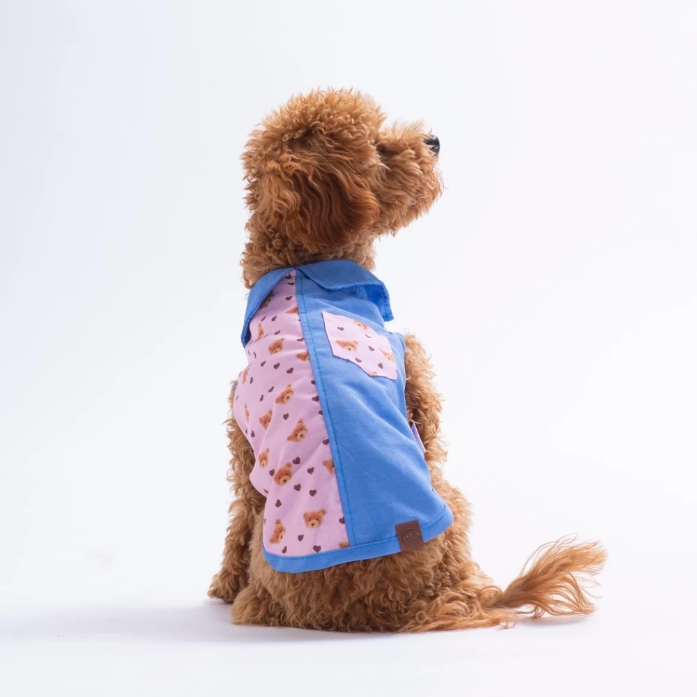 26409-PAWSTAR COZİE BEAR DESENLİ DENİM GÖMLEK 5Lİ SET (M-L-L-XL-2XL)