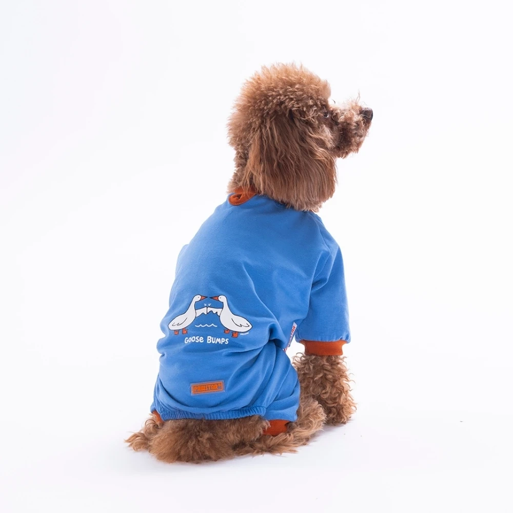 26901-PAWSTAR MAVİ DUCKS PİJAMA TULUM 5Lİ SET (M-L-L-XL-2XL)