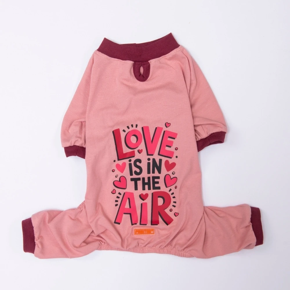 26902-PAWSTAR PEMBE LOVE AİR PİJAMA TULUM 5Lİ SET (M-L-L-XL-2XL)