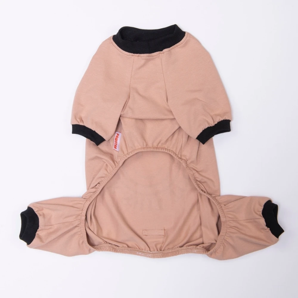 26903-PAWSTAR KAHVERENGİ SMİLE PİJAMA TULUM 5Lİ SET (M-L-L-XL-2XL)