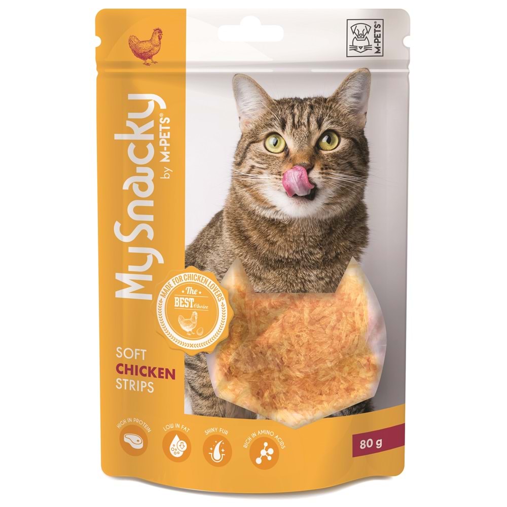 29010015 M-PETS MY SNACKY SOFT CHICKEN STRIPS KEDİ ÖDÜLÜ 80GR