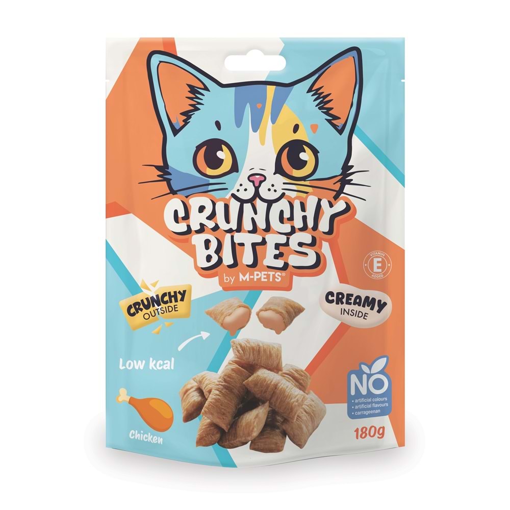 29011399 M-PETS CRUNCHY BITES TAVUKLU KEDİ ÖDÜLÜ 180GR