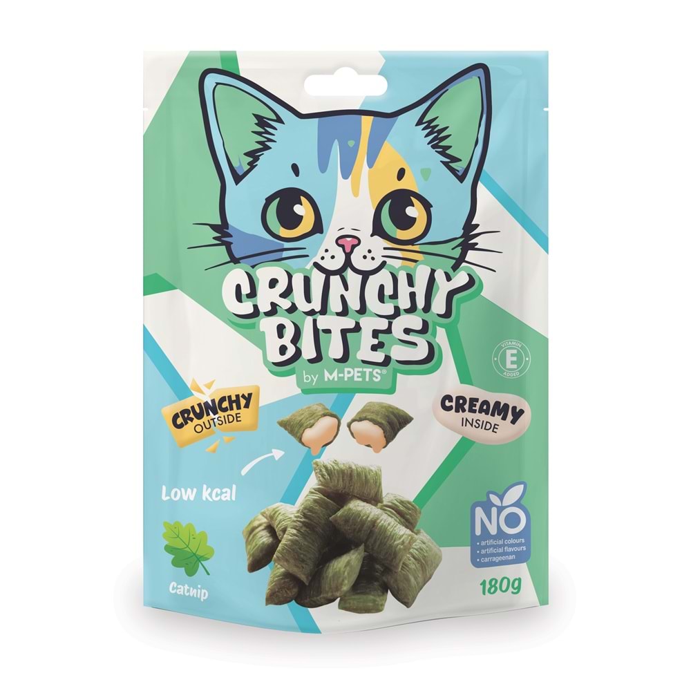 29011599 M-PETS CRUNCHY BITES CATNİPLİ KEDİ ÖDÜLÜ 180GR