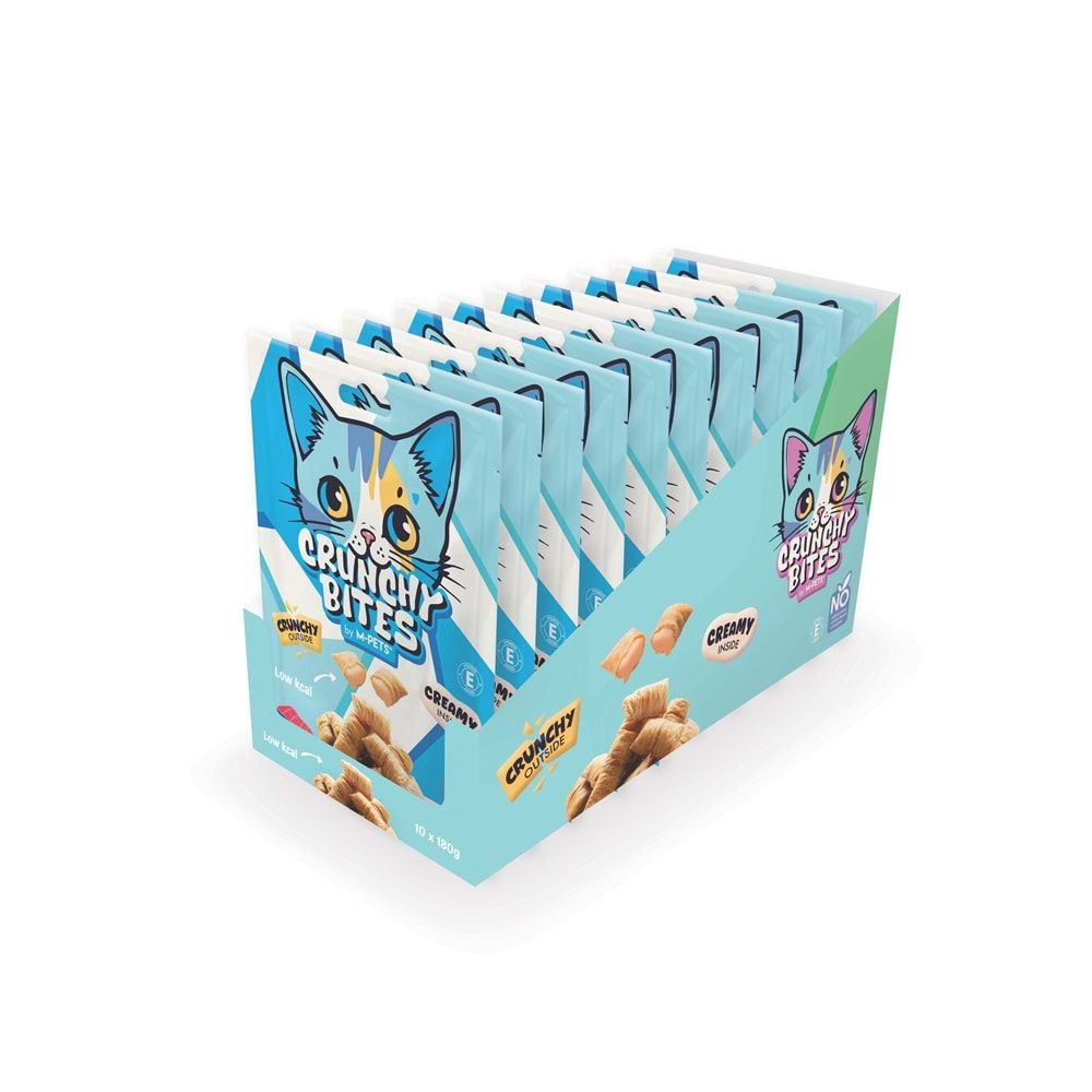 29011799 M-PETS CRUNCHY BITES TON BALIKLI KEDİ ÖDÜLÜ 180GR
