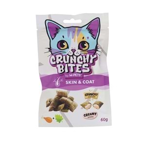 29015699 M-PETS CRUNCHY BITES SKIN&COAT FONKSİYONEL KEDİ ÖDÜLÜ 60GR