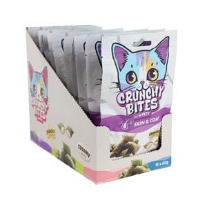 29015699 M-PETS CRUNCHY BITES SKIN&COAT FONKSİYONEL KEDİ ÖDÜLÜ 60GR