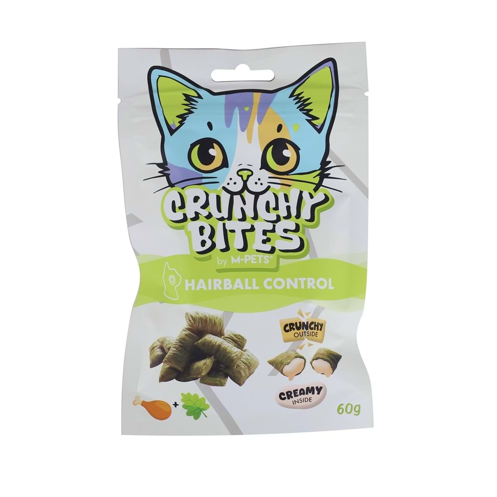 29015799 M-PETS CRUNCHY BITES HAIRBALL CONTROL FONKSİYONEL KEDİ ÖDÜLÜ 60GR