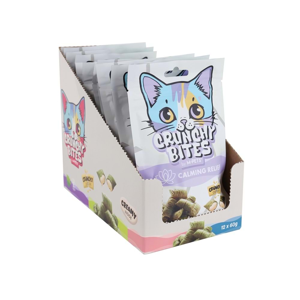 29016199 M-PETS CRUNCHY BITES CALMING RELIEF FONKSİYONEL KEDİ ÖDÜLÜ 60GR