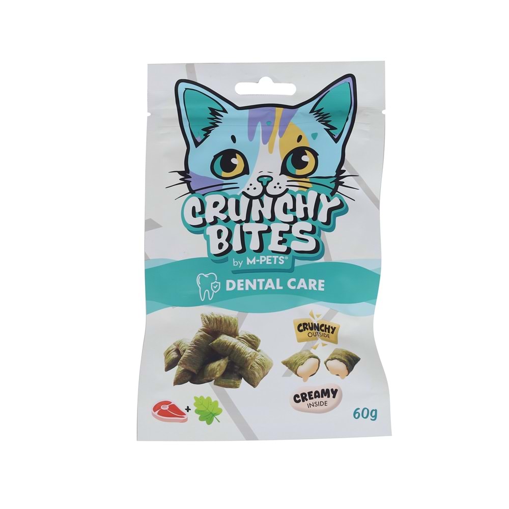 29016299 M-PETS CRUNCHY BITES DENTAL CARE FONKSİYONEL KEDİ ÖDÜLÜ 60GR