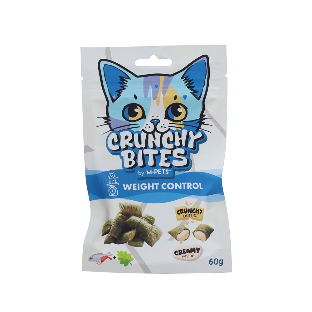 29016399 M-PETS CRUNCHY BITES WEIGHT CONTROL FONKSİYONEL KEDİ ÖDÜLÜ 60GR