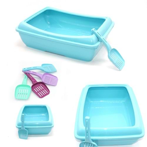 5095-ŞENYAYLA BÜYÜK AÇIK KEDİ TUVALETİ KÜREKLİ/10LU PAKET