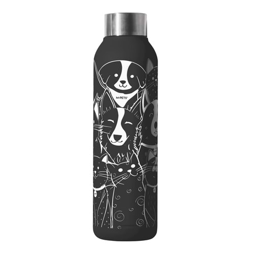 60002999 M-PETS PETJOY PURRFECT PETFAMİLY TERMOS 500ML BLACK&WHİTE