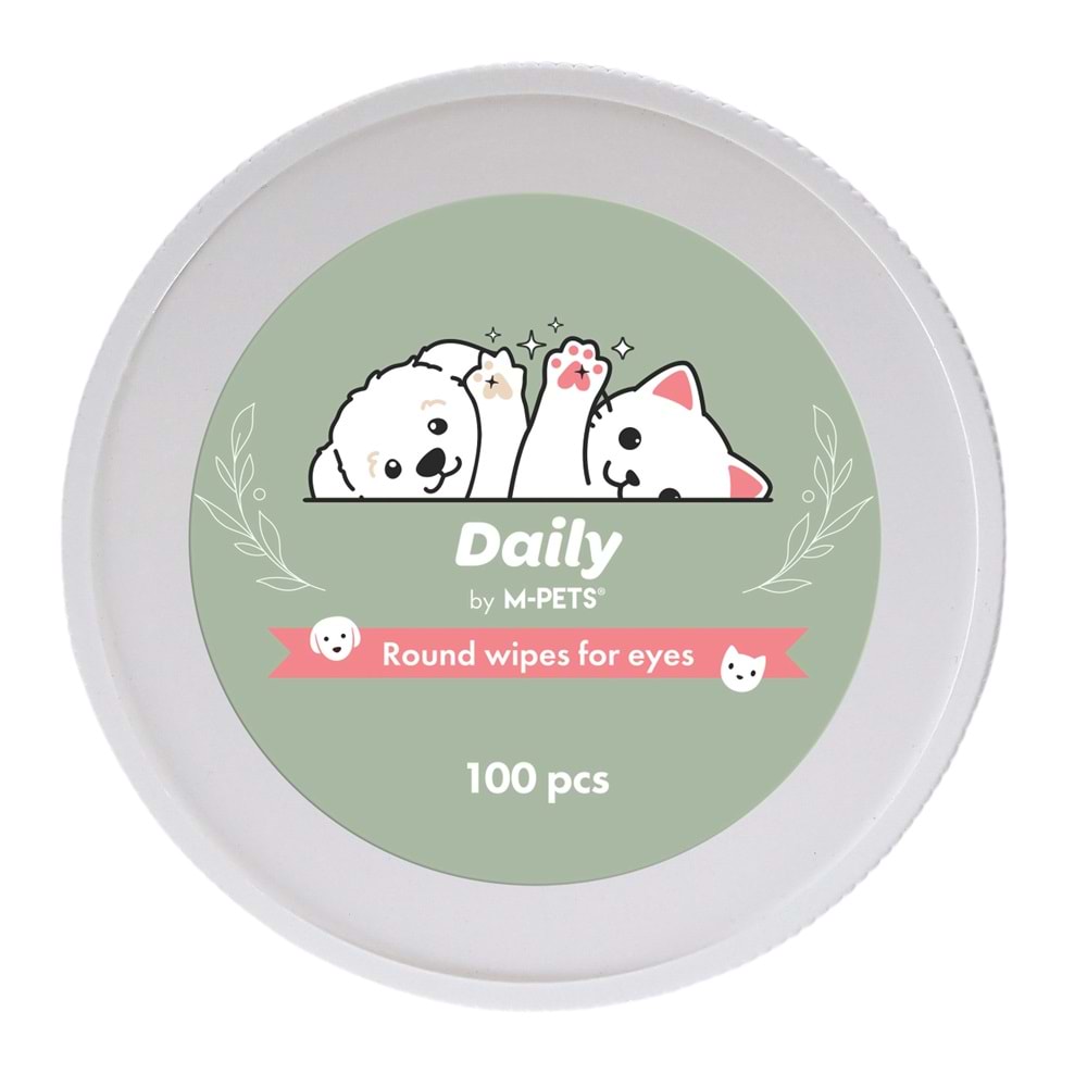 60103699 M-PETS DAİLY KEDİ ve KÖPEK GÖZ ÇEVRESİ TEMİZLEME PEDİ 100LÜ