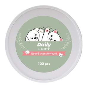 60103699 M-PETS DAİLY KEDİ ve KÖPEK GÖZ ÇEVRESİ TEMİZLEME PEDİ 100LÜ
