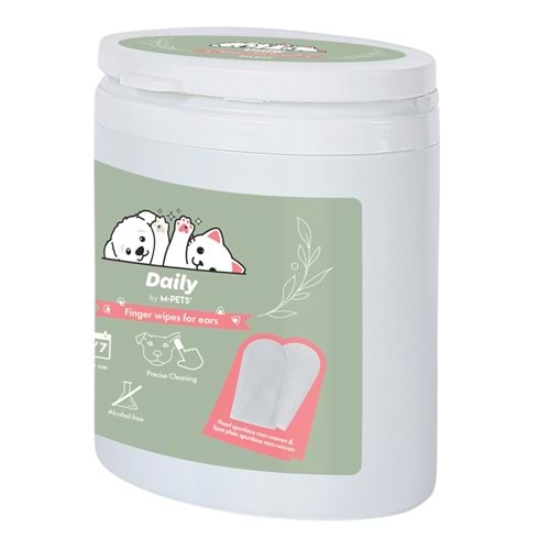 60103799 M-PETS DAİLY KEDİ ve KÖPEK KULAK TEMİZLİĞİ İÇİN PARMAK PEDİ 50Lİ