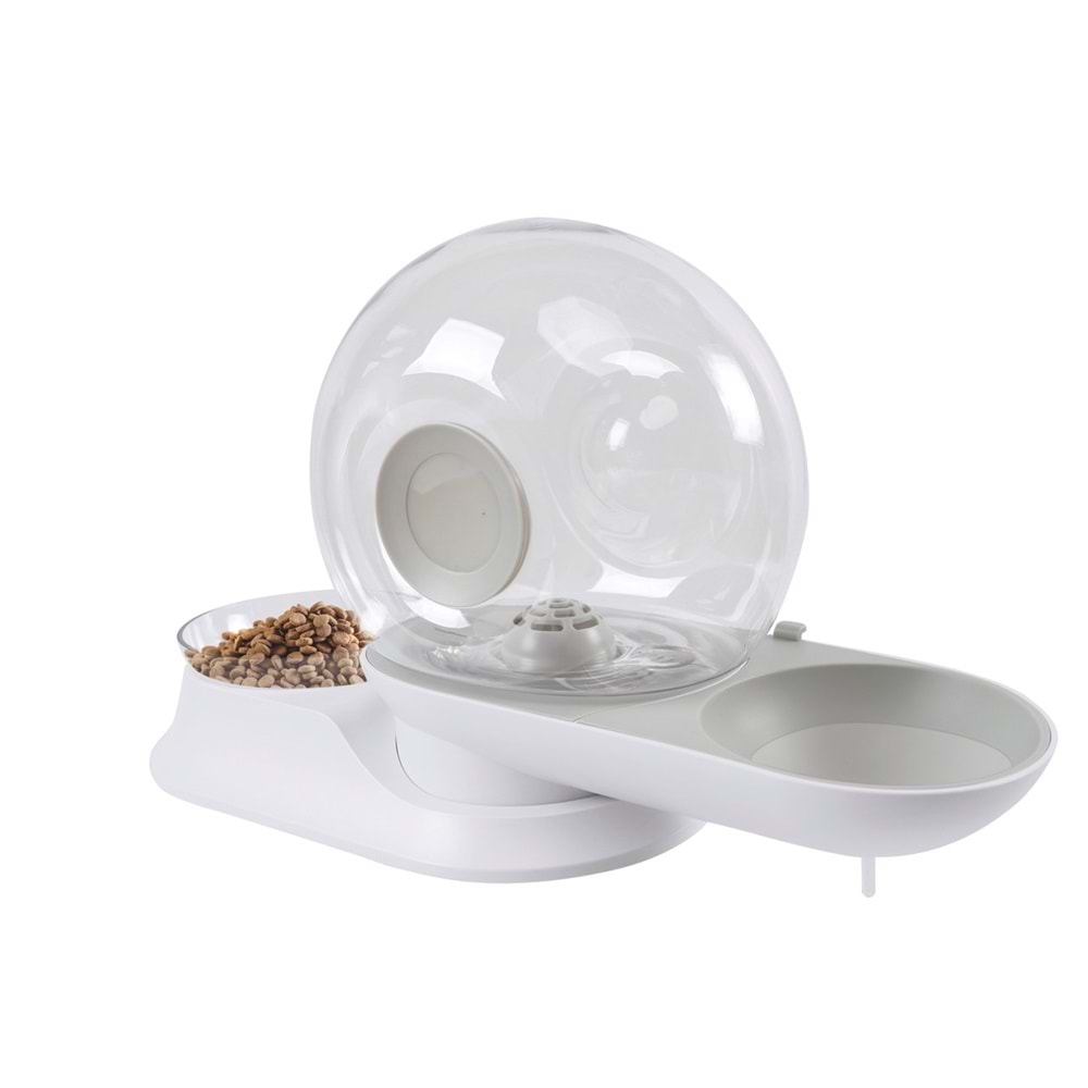 60500699 M-PETS SNAIL HAZNELİ SU ve MAMA KABI WHİTE 2800ML-240GR
