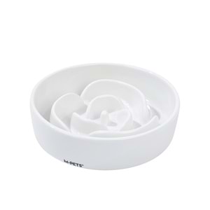 60531801 M-PETS SERENE ROSE SERAMİK YAVAŞ YEME MAMA KABI 300ML WHİTE