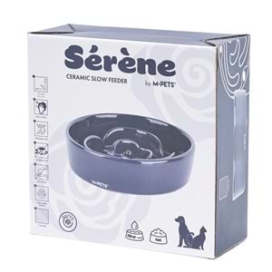 60532117 M-PETS SERENE ROSE SERAMİK YAVAŞ YEME MAMA KABI 300ML DARK BLUE