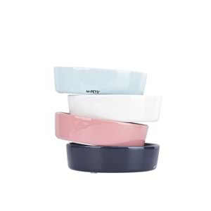60532117 M-PETS SERENE ROSE SERAMİK YAVAŞ YEME MAMA KABI 300ML DARK BLUE