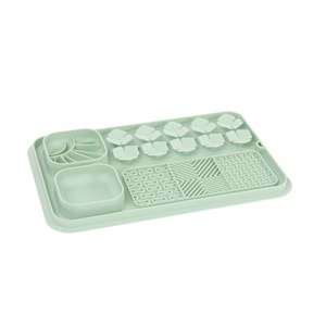 60569203 M-PETS LECCA PRO 6İN1 YAVAŞ BESLENME VE YALAMA MATI GREEN (L)