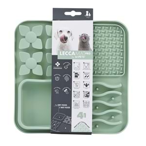60569803 M-PETS LECCA PRO 4İN1 YAVAŞ BESLENME ve YALAMA MATI YEŞİL