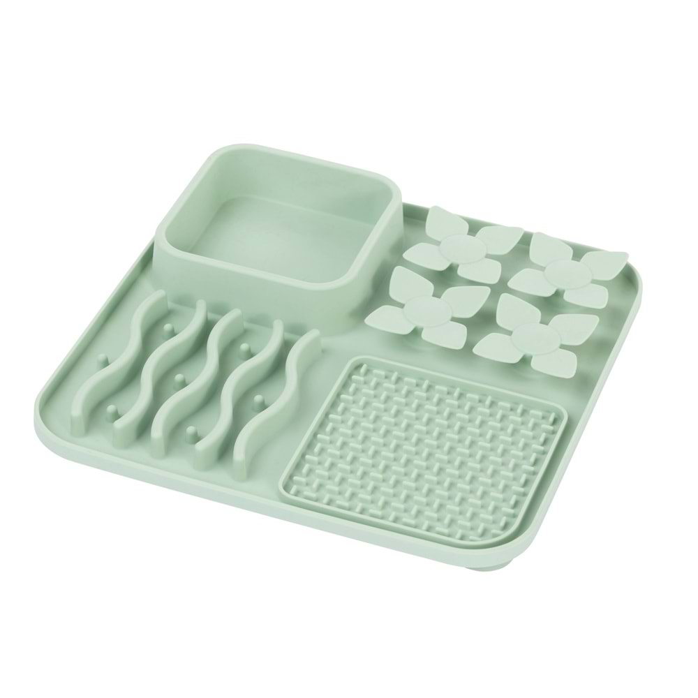 60569803 M-PETS LECCA PRO 4İN1 YAVAŞ BESLENME ve YALAMA MATI YEŞİL