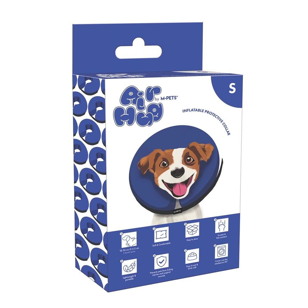 60801017 M-PETS AIR HUG ŞİŞİRİLEBİLİR KORUYUCU YAKA TASMA (S)