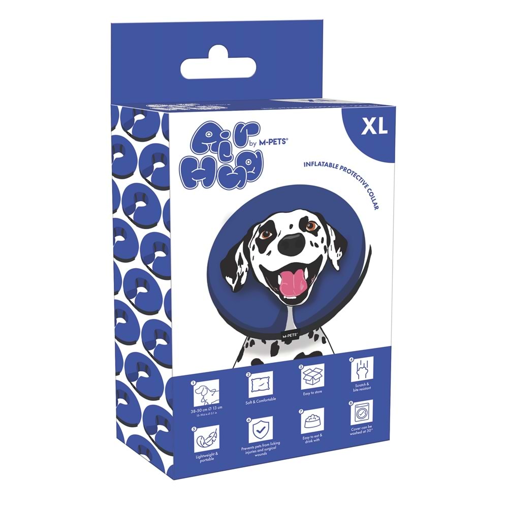 60801317 M-PETS AIR HUG ŞİŞİRİLEBİLİR KORUYUCU YAKA TASMA (XL)