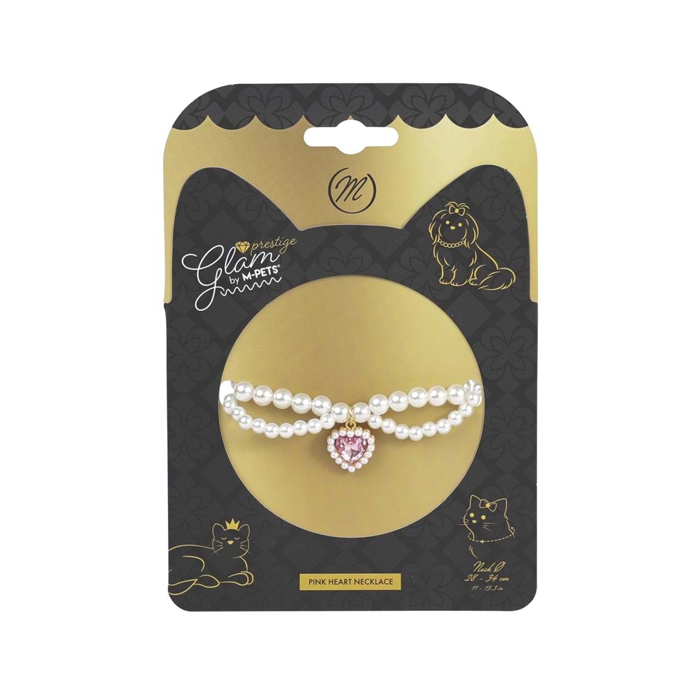 60801899 M-PETS GLAM PRESTİGE AKSESUAR PİNK HEART (M)