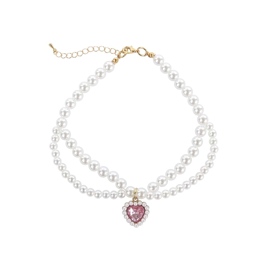 60801899 M-PETS GLAM PRESTİGE AKSESUAR PİNK HEART (M)