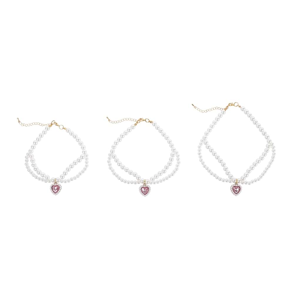 60801899 M-PETS GLAM PRESTİGE AKSESUAR PİNK HEART (M)