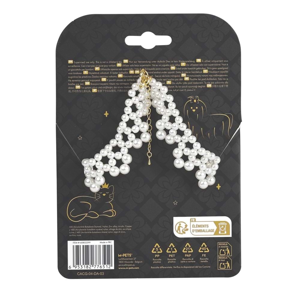 60802099 M-PETS GLAM PRESTİGE AKSESUAR WHİTE JEWEL (S)